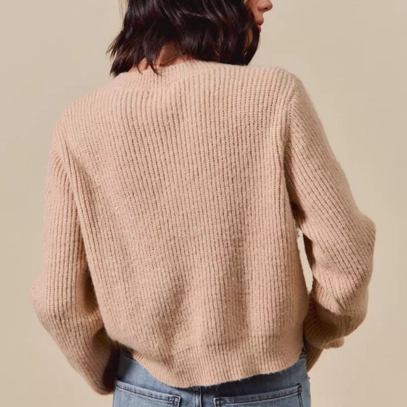 SO ME Checkered Plaid Tape Lace Up Ribbed‎ Sweater - Picture 16 of 16